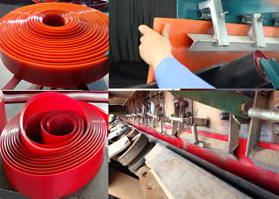 Πολυ Urethane μεταφορέων φουστών να περιζώσει πολυουρεθάνιου σφραγίδων πινάκων διπλό